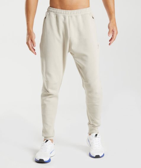 Men's Gymshark Rest Day Knit Jogger Cream | NZ 0AJXIT